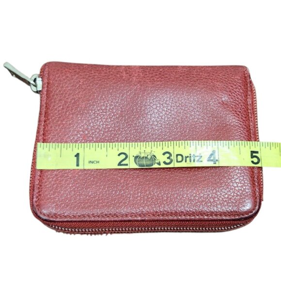 LONGCHAMP Leather Zip Wallet ID Card Holder Organizer Bifold Purse Compartment - Picture 12 of 15